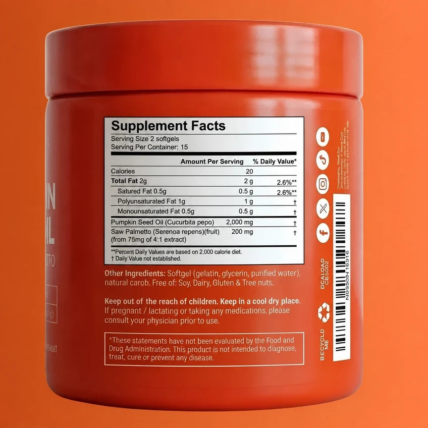 ORANIC EXTRACT® Pumpkin Seed Oil Softgels